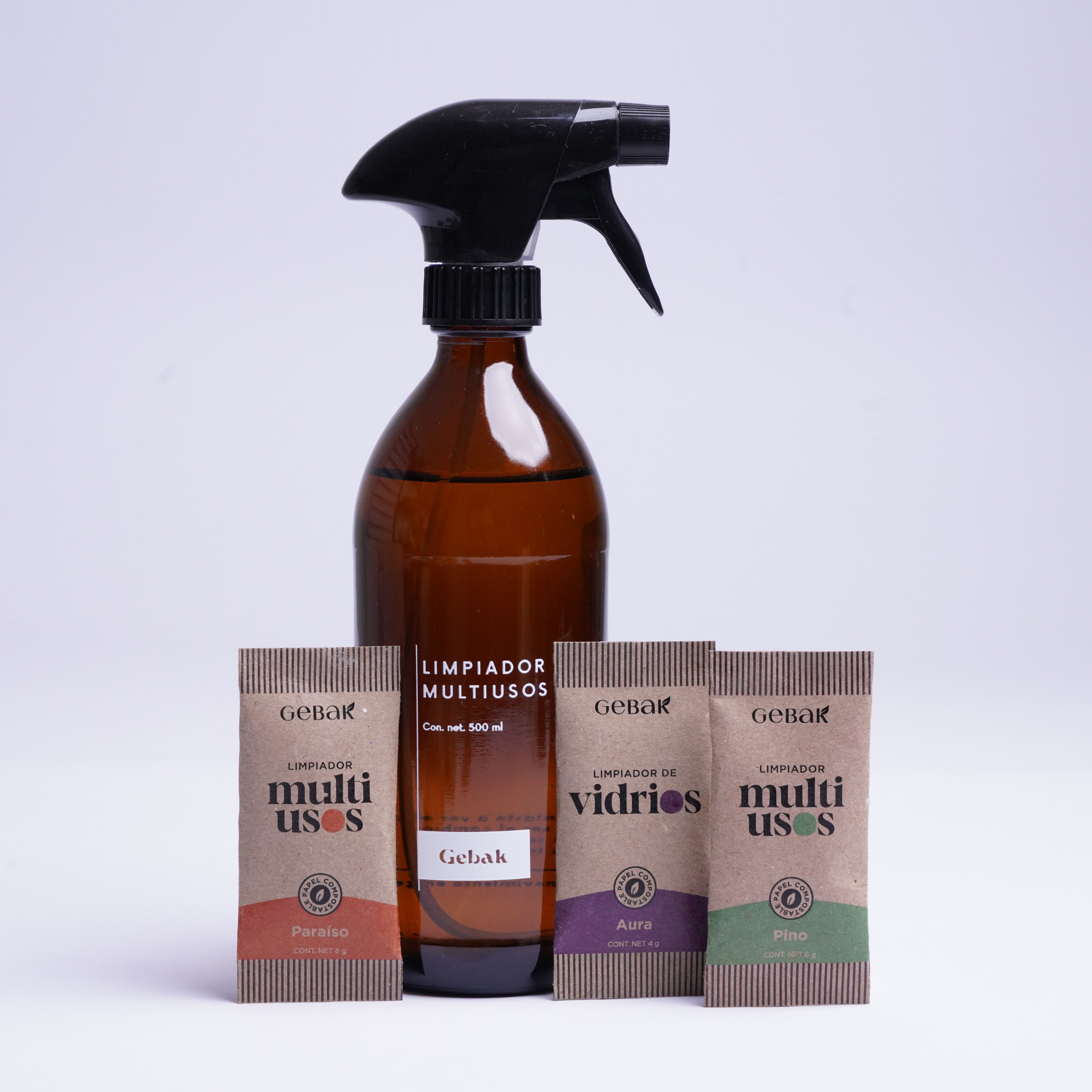 Kit Hogar - GRATIS Botella + Limpiadores Multiusos y Vidrios Ecológicos - Rinden 6 Litros