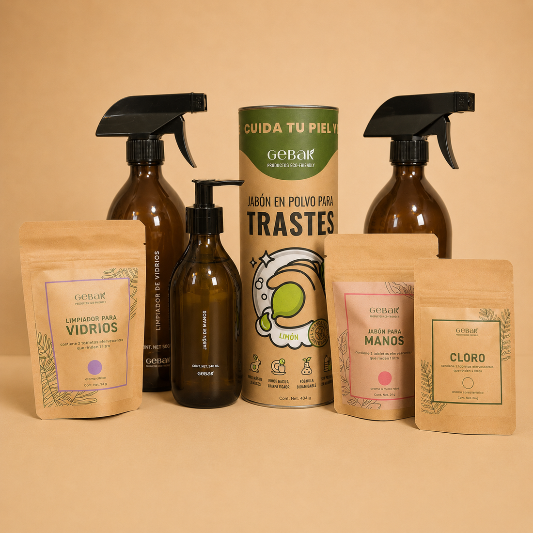Kit Hogar Gebak | 4 L + 400g de jabón de trastes | 🌿1 Botella de regalo